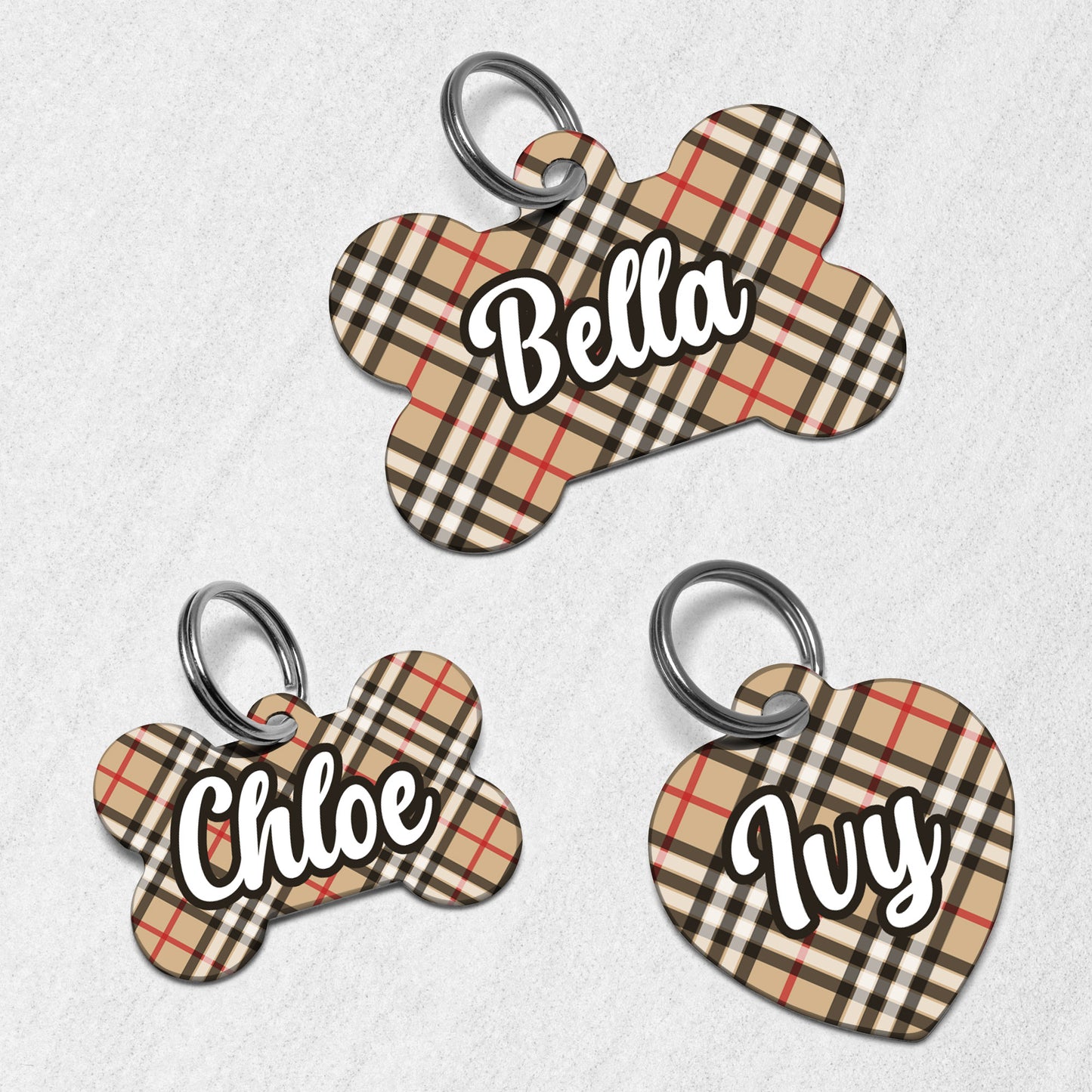 Plaid Tartan Dog Tag