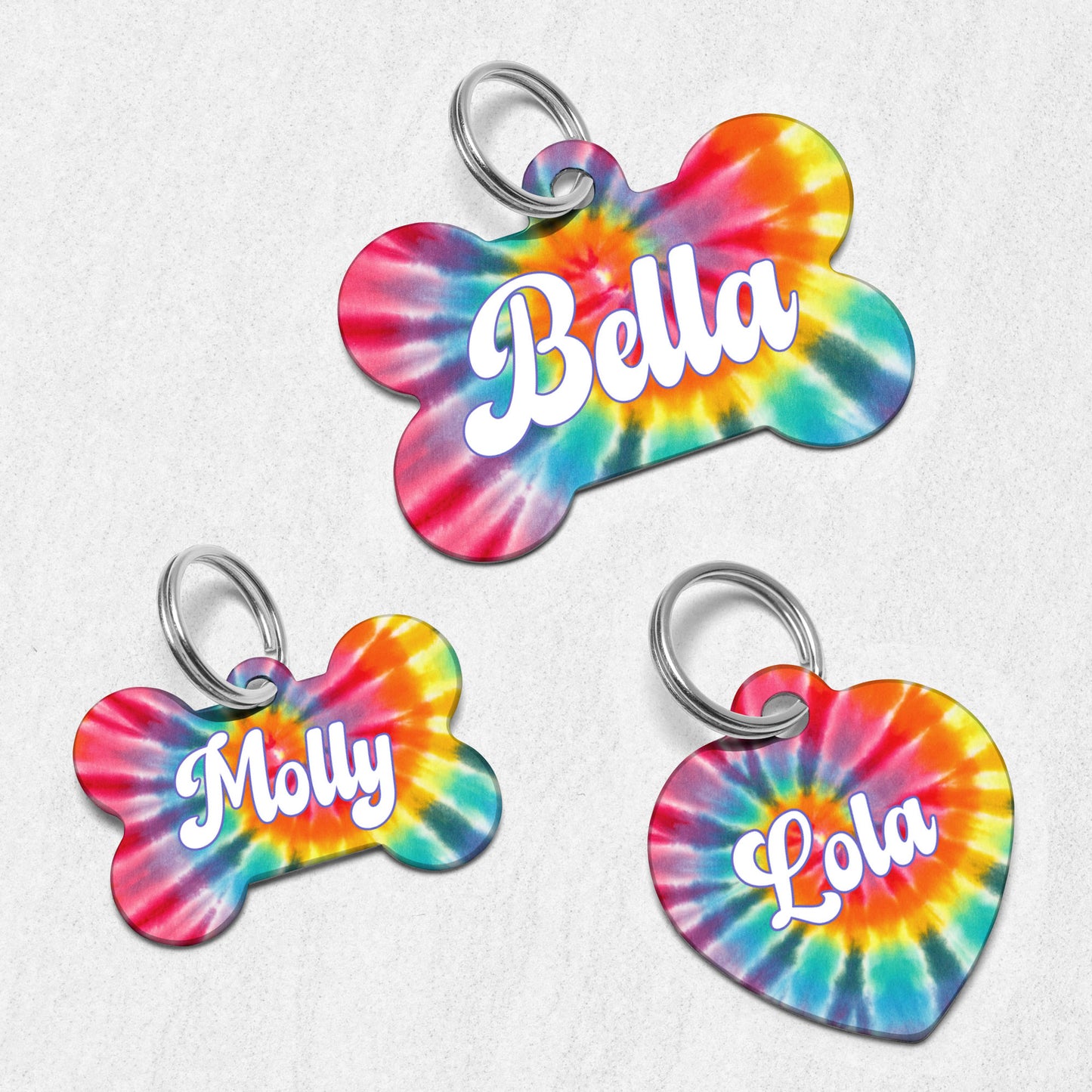 Tie Dye Dog Tag