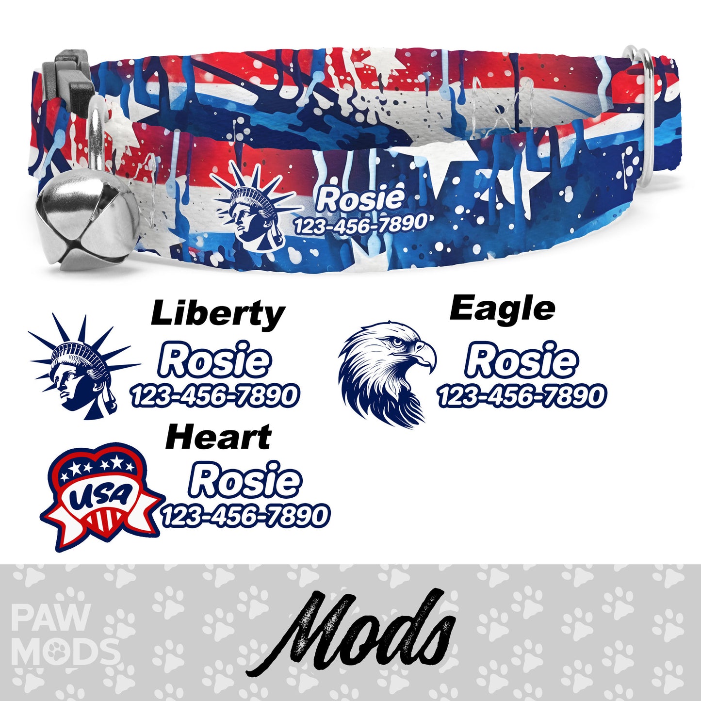 American Flag Cat Collar