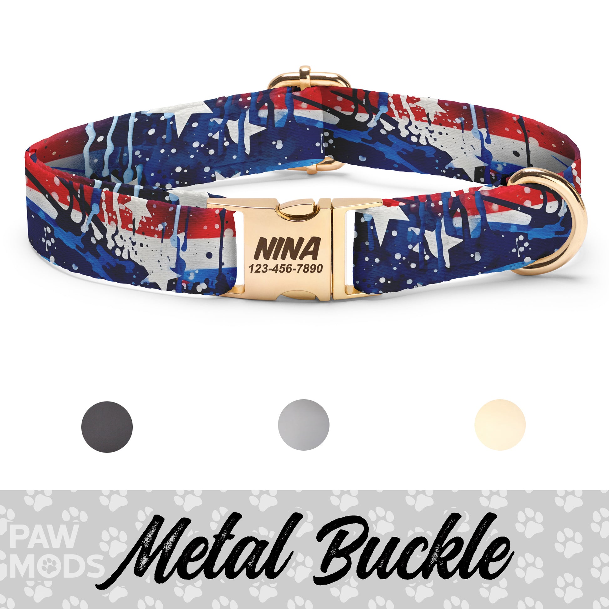 American Flag Dog Collar