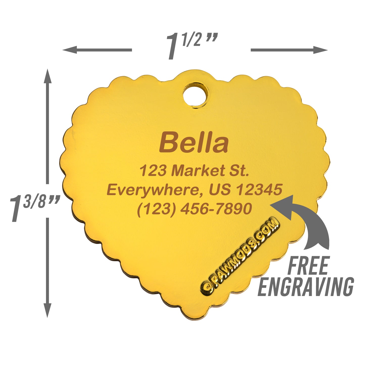 Bestie Dog Tag - Custom Enamel Pet ID Tag