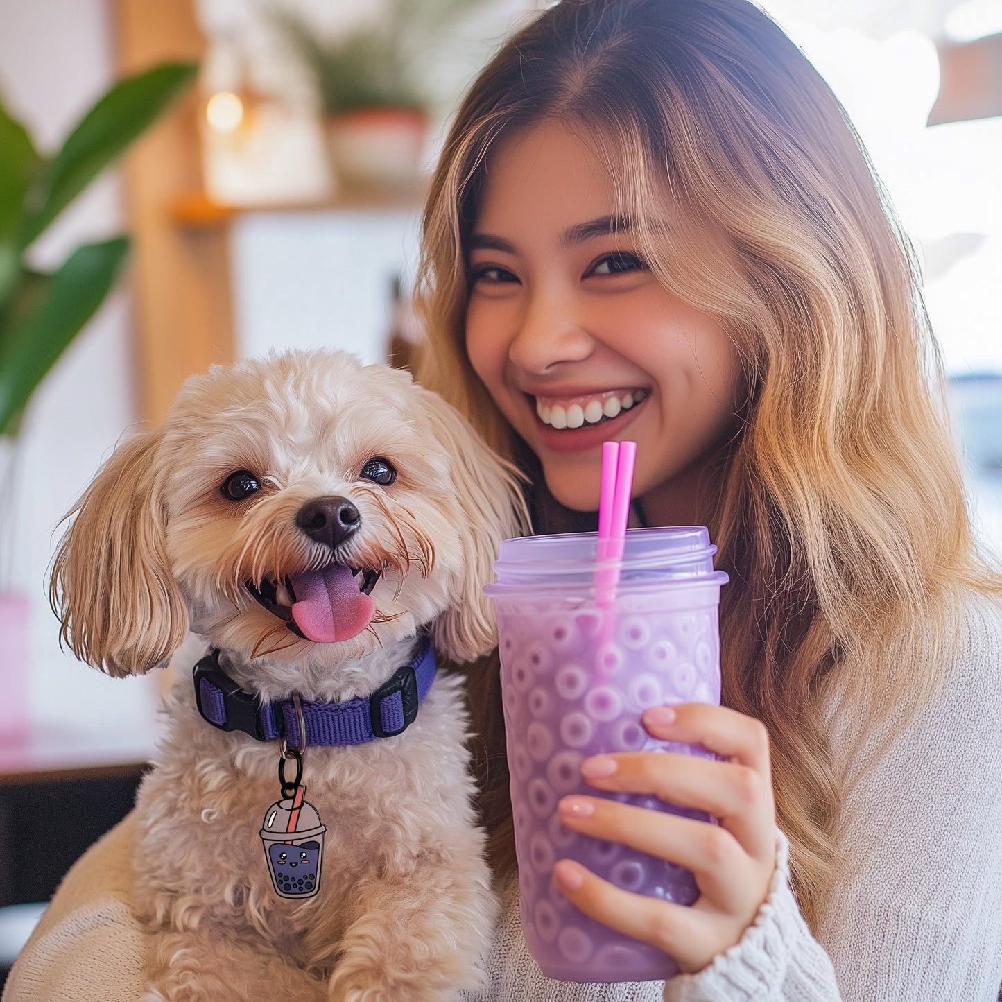 Boba Dog Tag - Custom Enamel Pet ID Tag