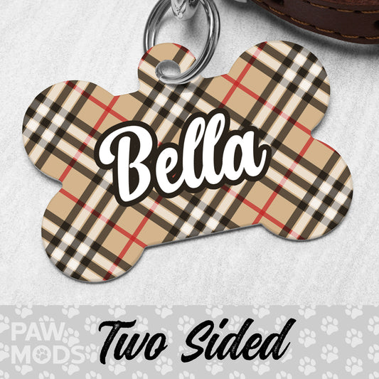 Tartan Plaid Dog Tag