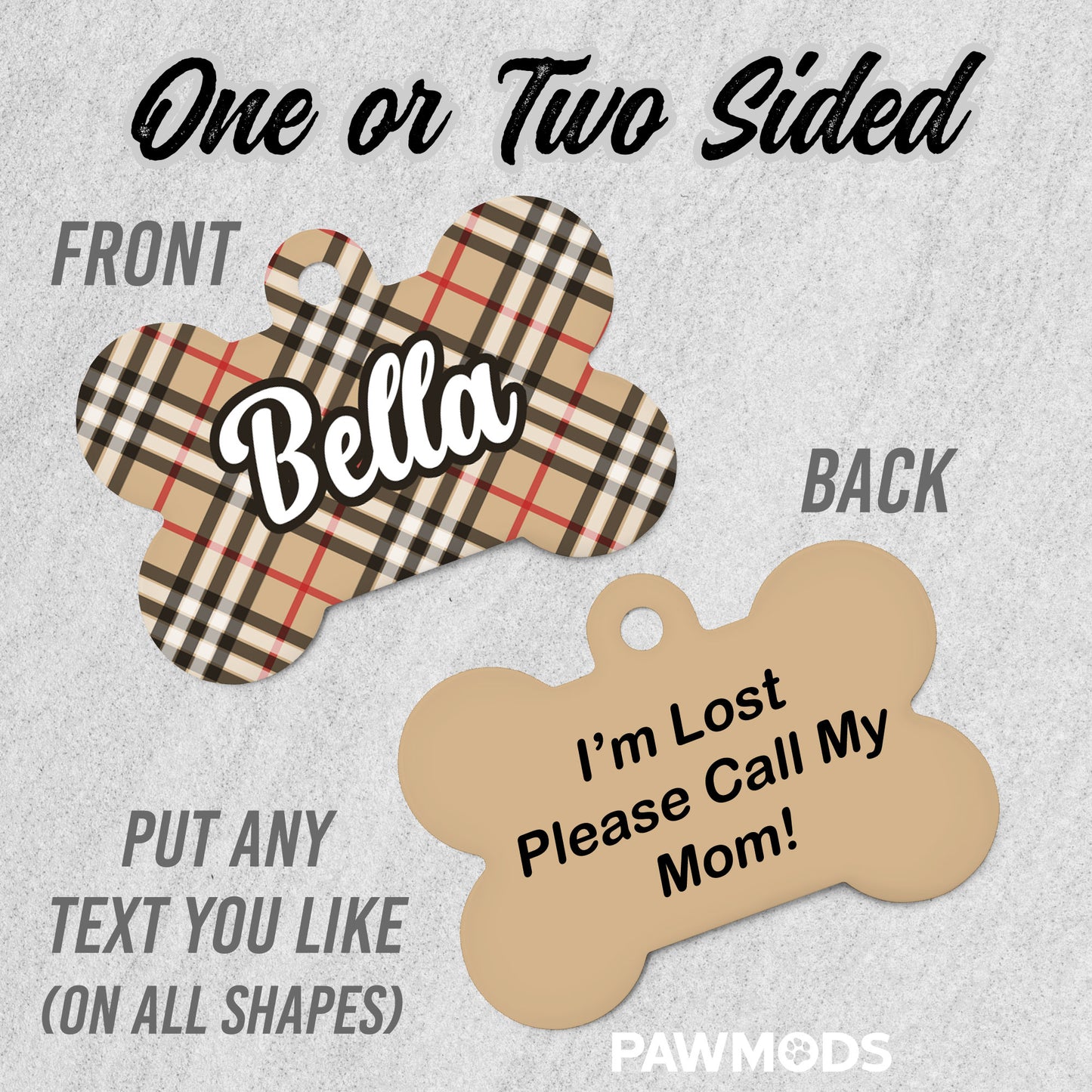 Plaid Tartan Dog Tag