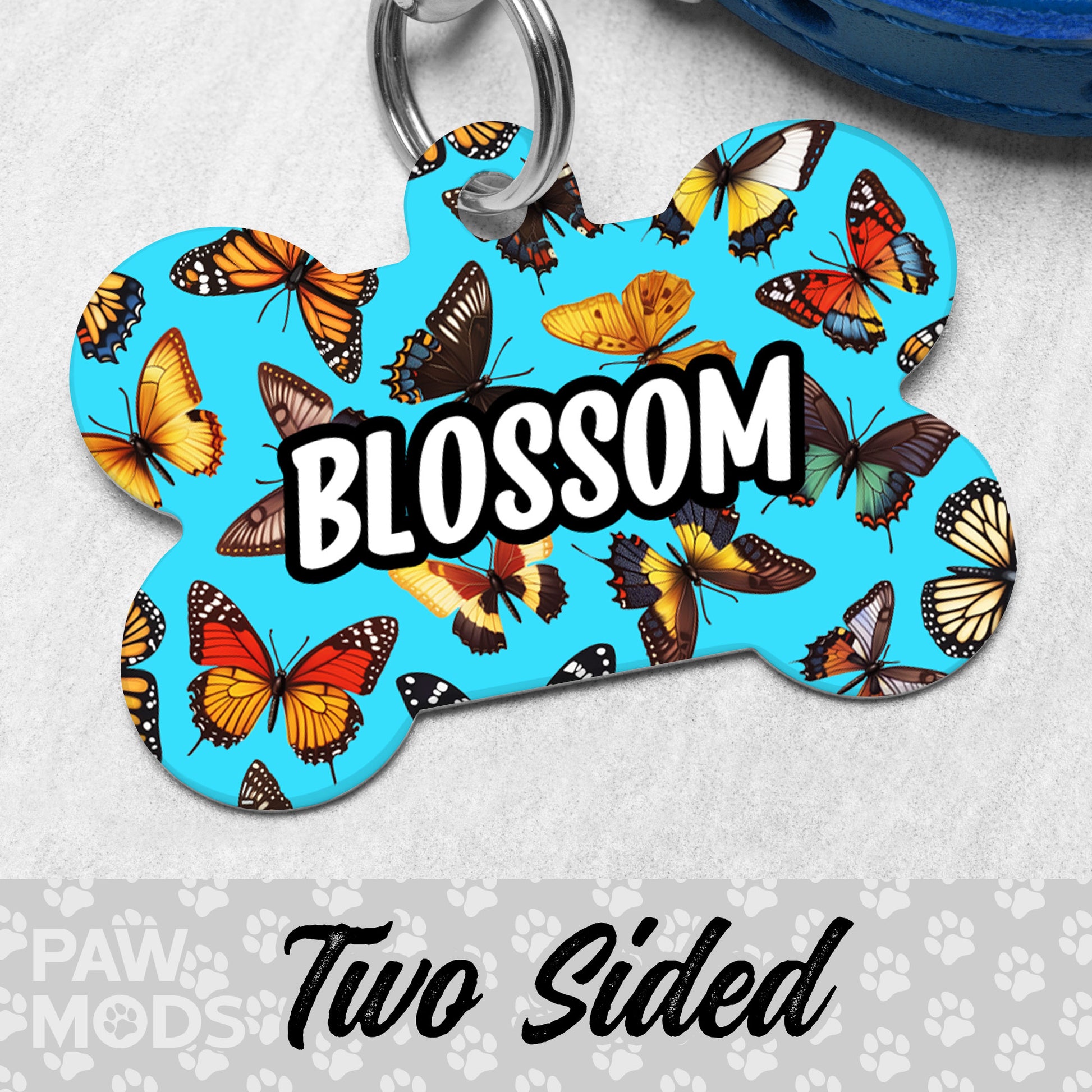 Butterfly Dog Tag, Monarch Pet ID.