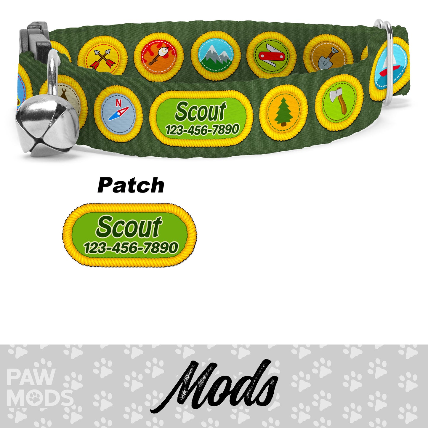 Camp Patches Cat Collar