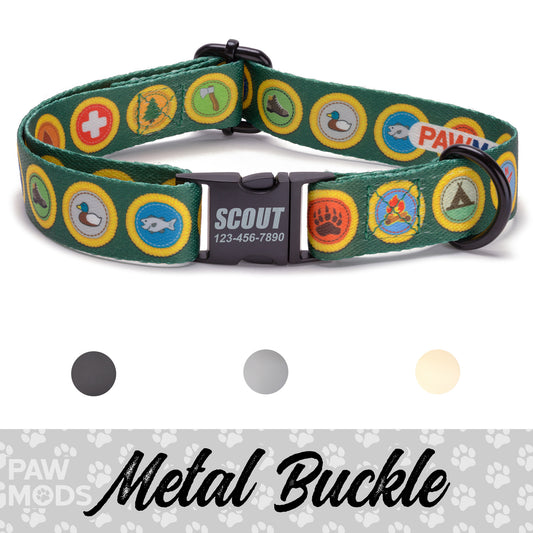 Camp Patches Dog Collar