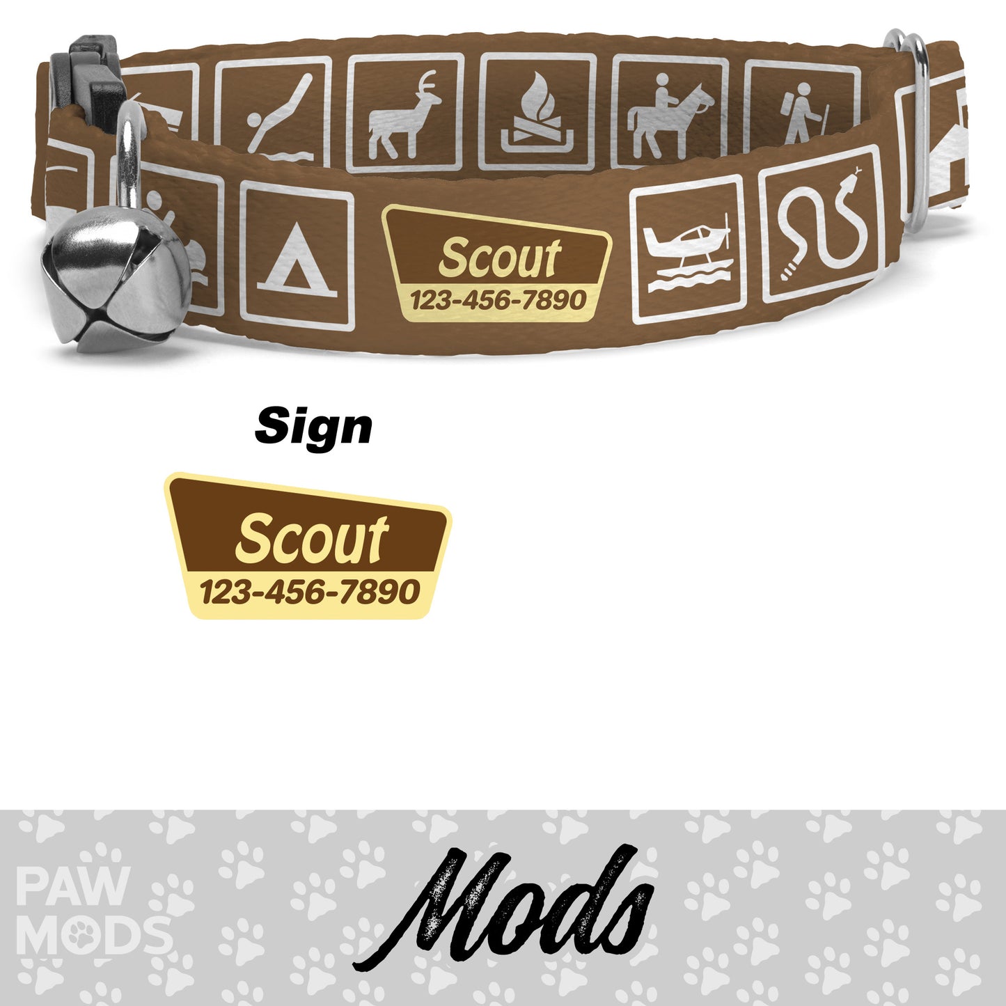 Camp Signs Cat Collar