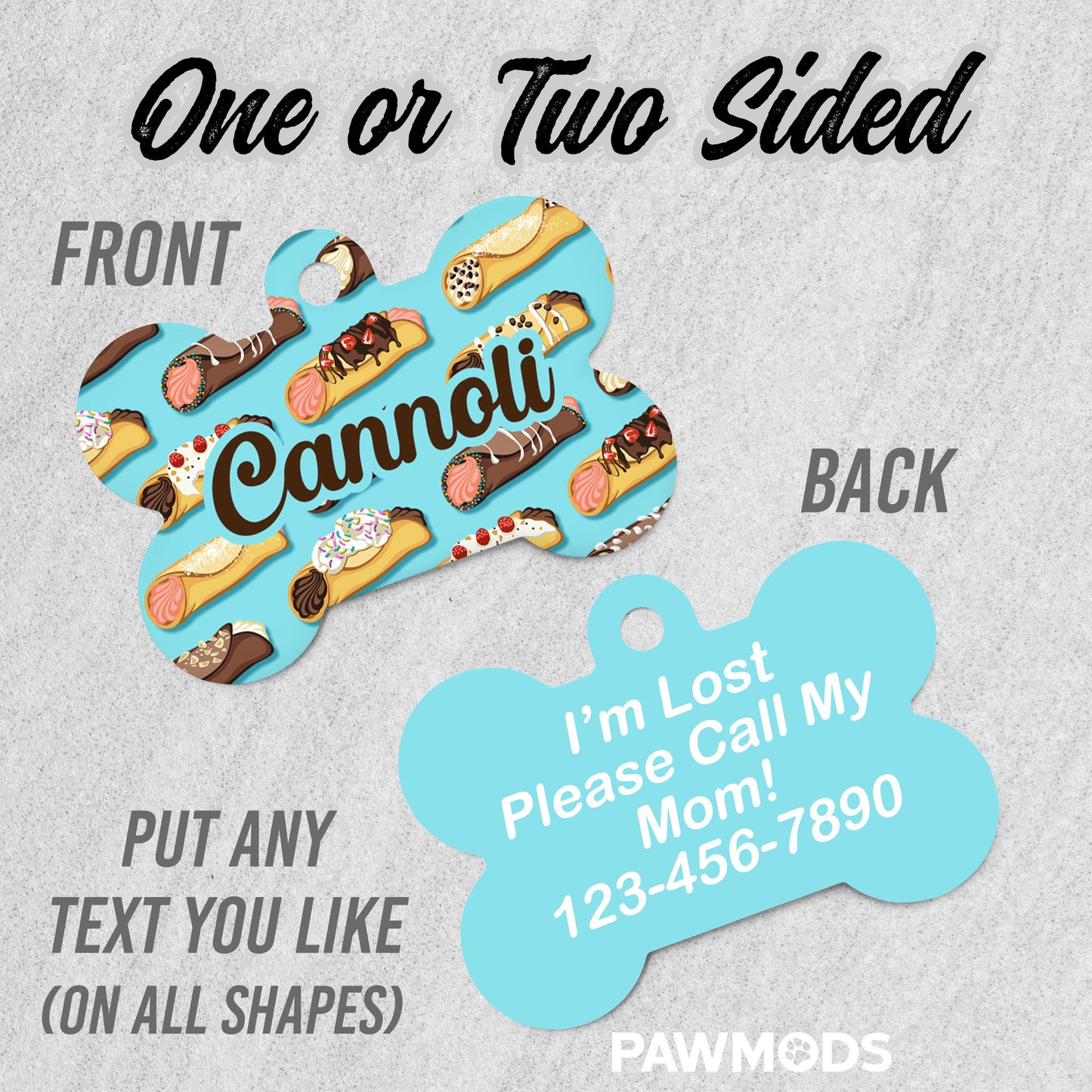 Cannoli Dog Tag