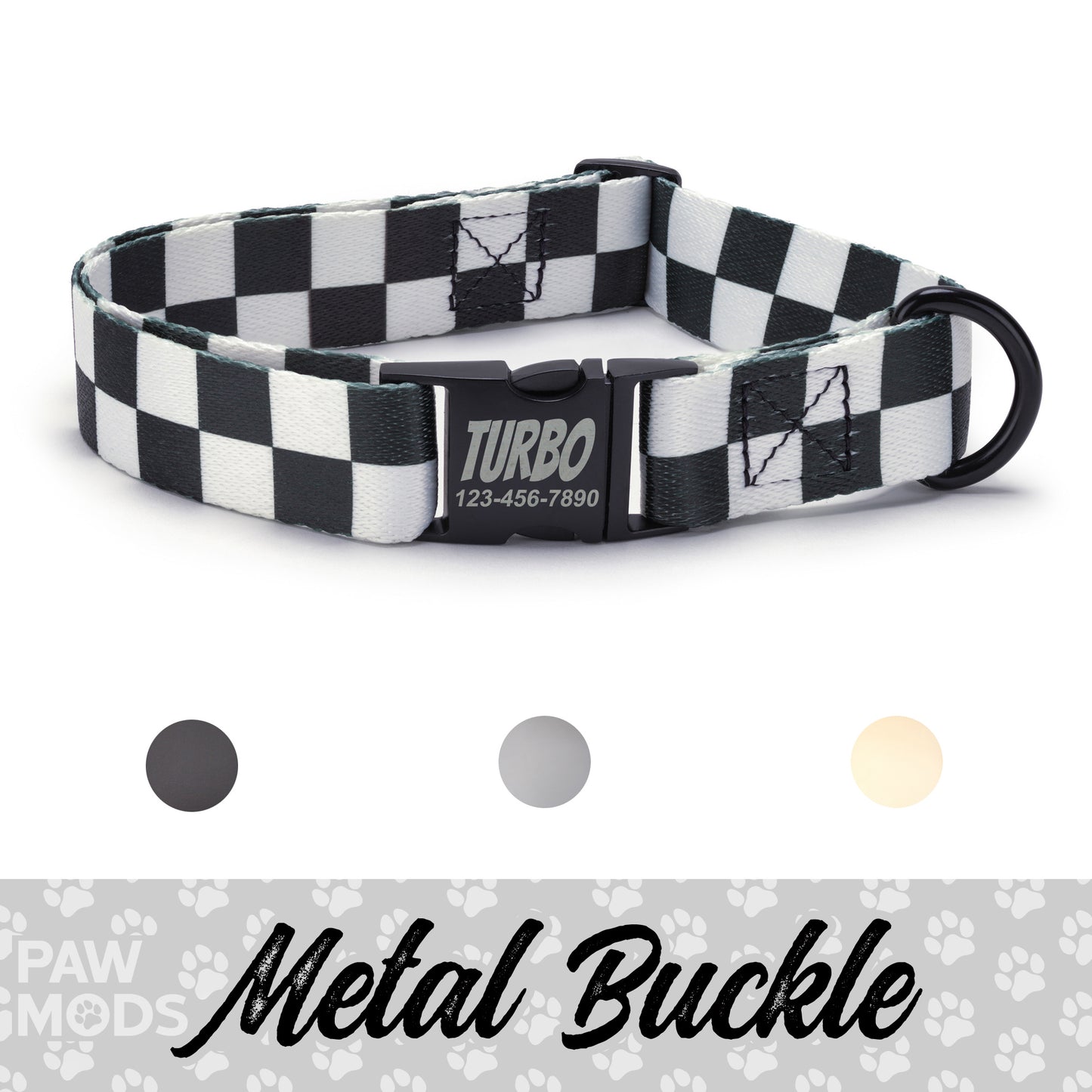 Checkered Dog Collar