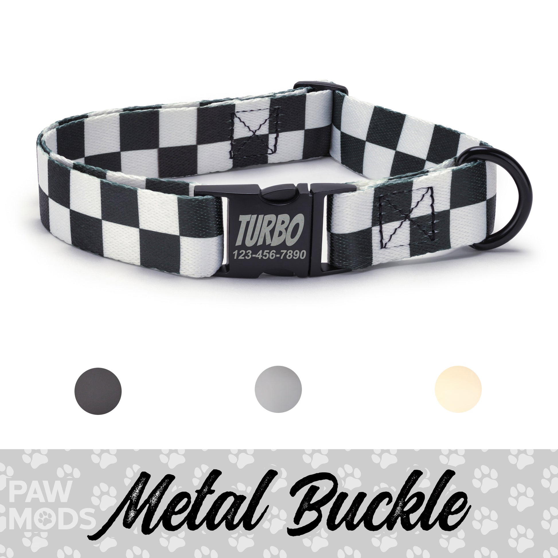 Checkered Dog Collar