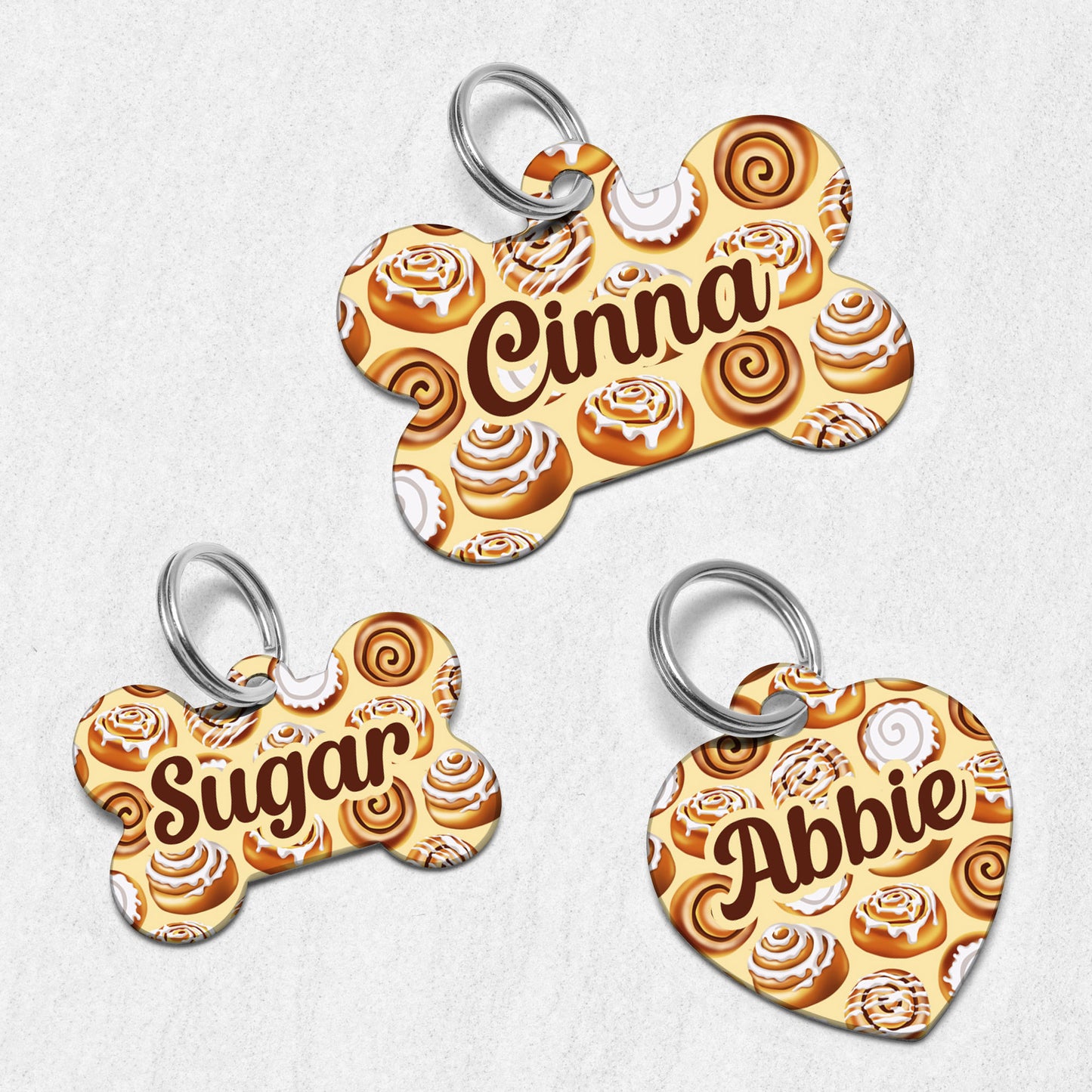 Cinnamon Roll Dog Tag