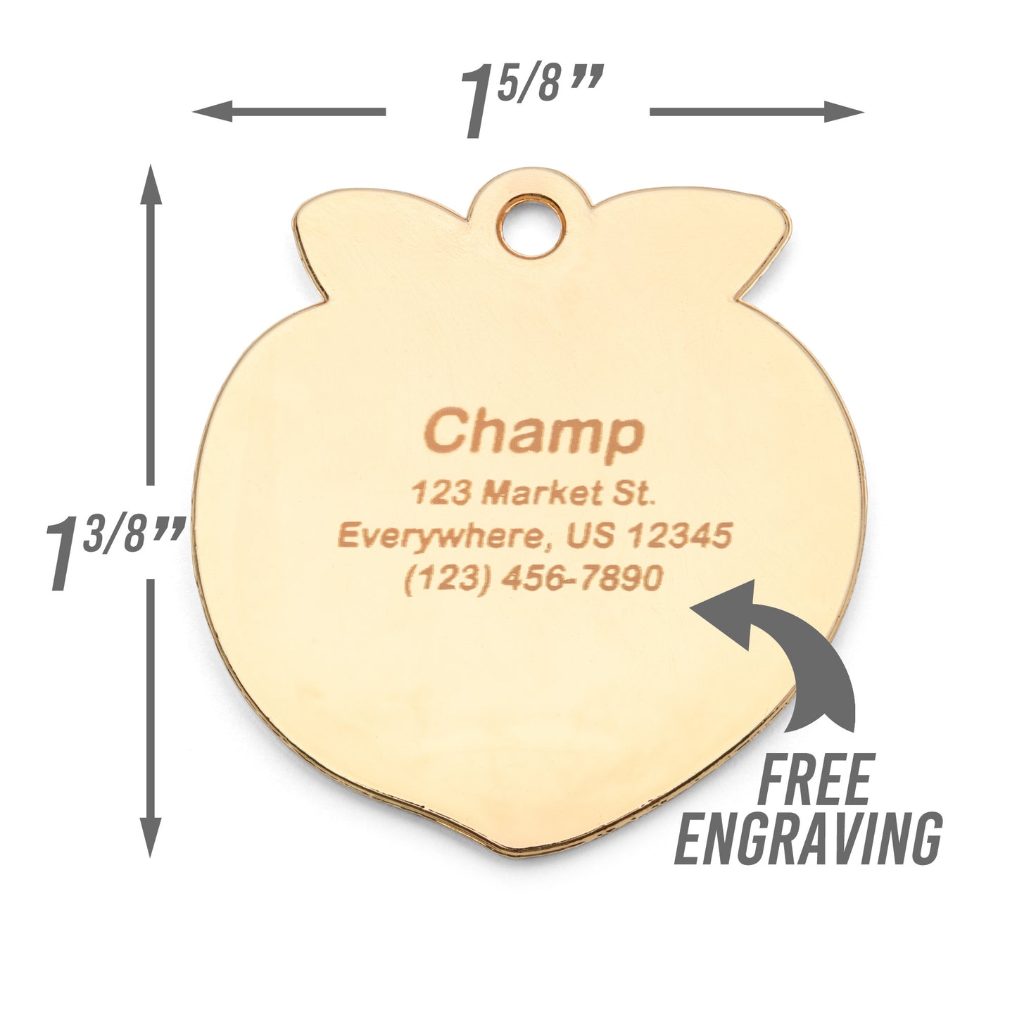 Cutie With A Booty Dog Tag - Custom Enamel Pet ID Tag