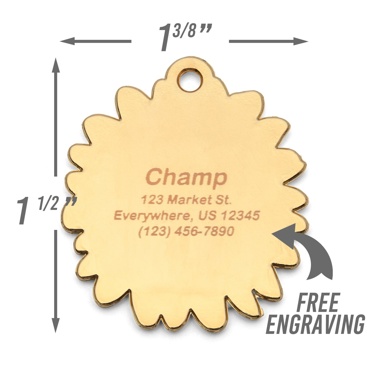Daisy Dog Tag - Custom Enamel Pet ID Tag