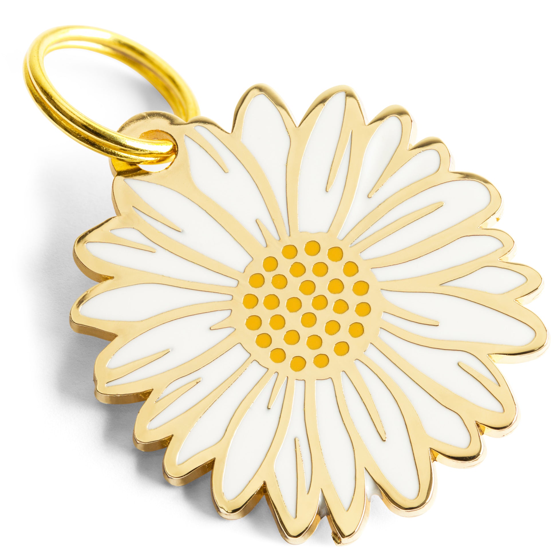 Daisy Dog Tag - Custom Pet ID Tag Enamel Daisy Flower