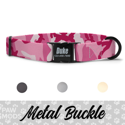 Pink Camo Dog Collar