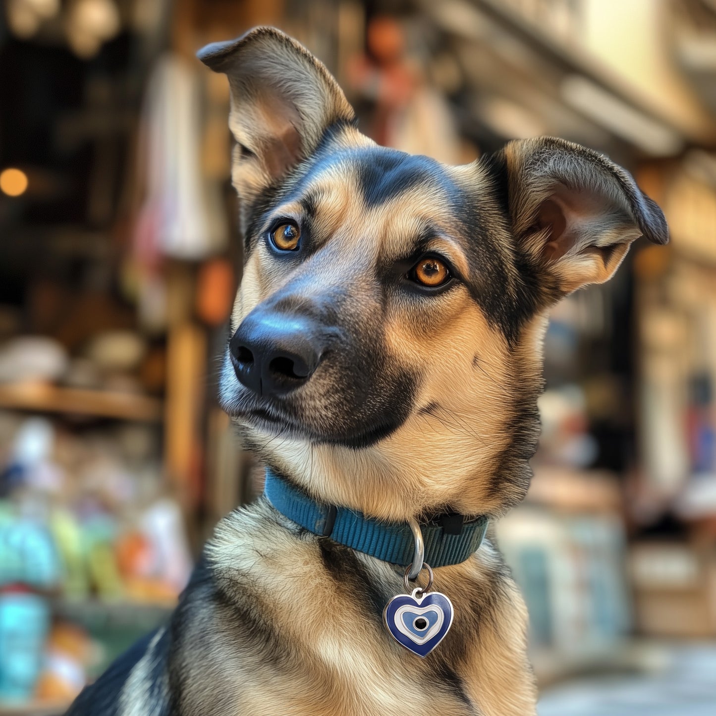 Evil Eye Dog Tag - Custom Enamel Pet ID Tag