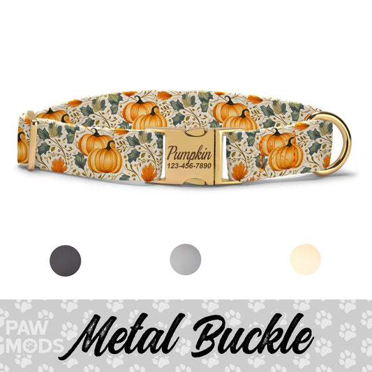 Fall Pumpkin Dog Collar