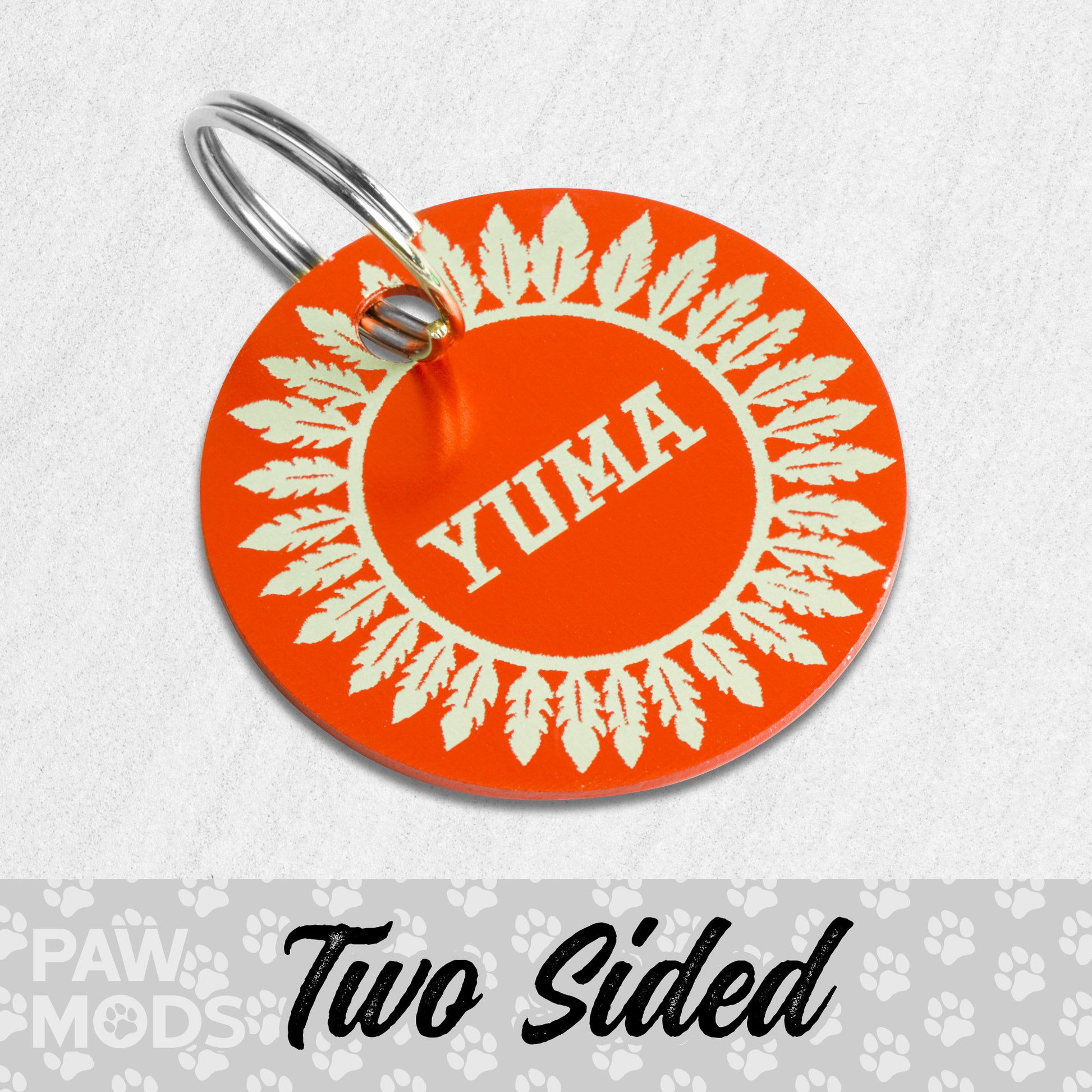 Feather Hoop Dog Tag