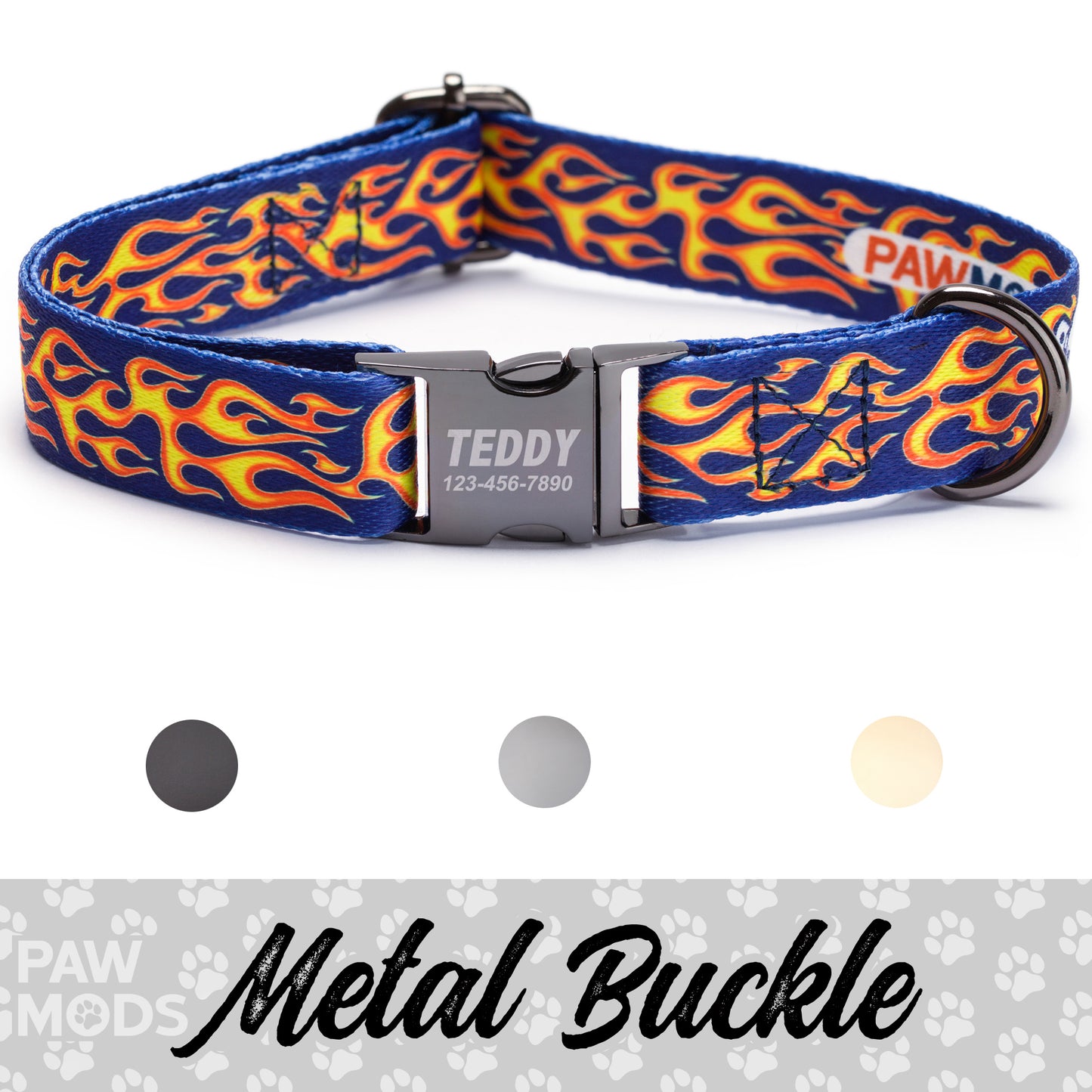 Flames Dog Collar