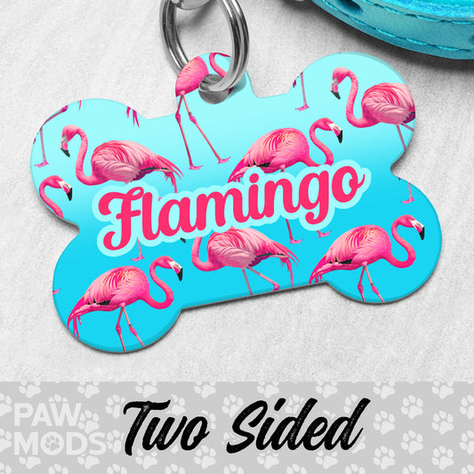 Flamingo Dog Tag