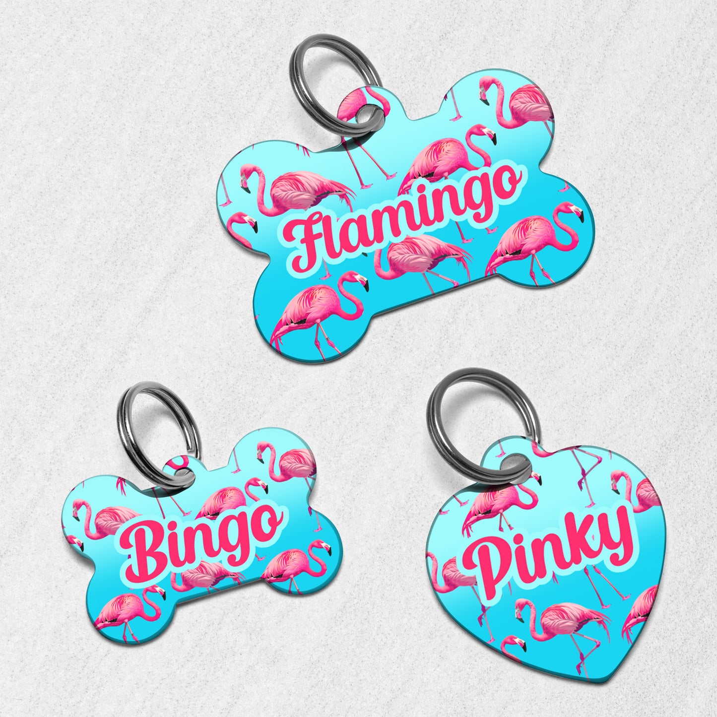 Flamingo Dog Tag