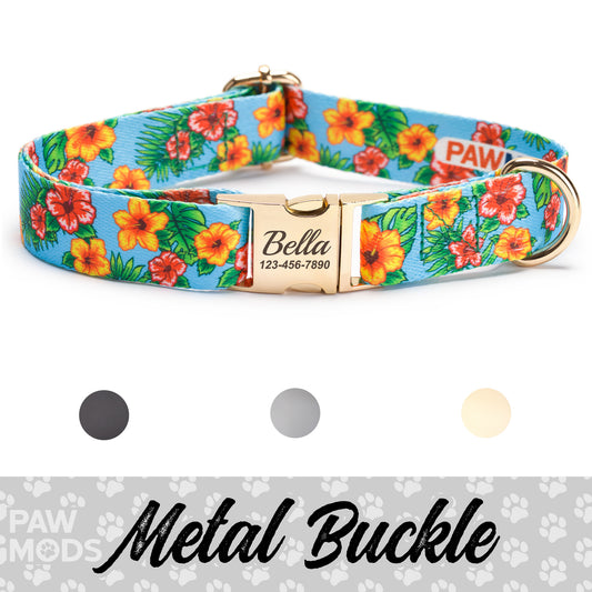 Floral Hawaiian Dog Collar