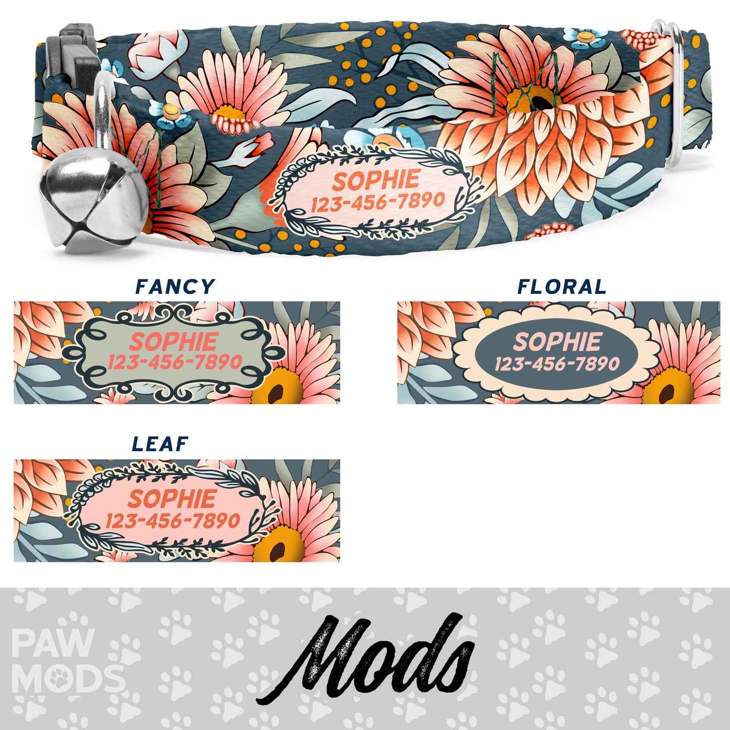 Floral Wildflower Cat Collar