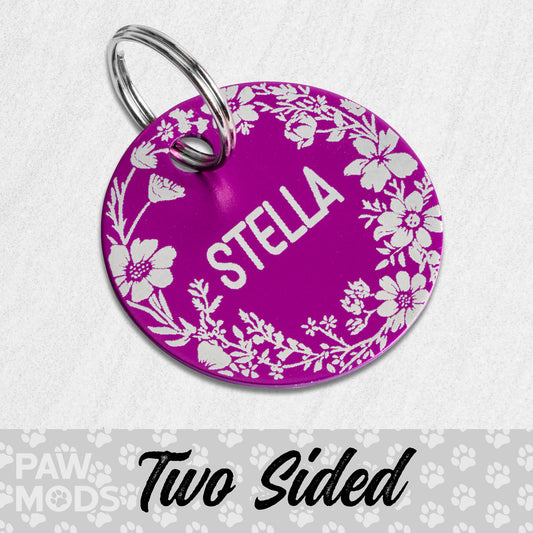 Floral Wreath Dog Tag