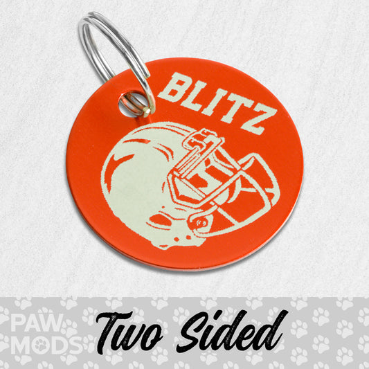 Football Helmet Dog Tag