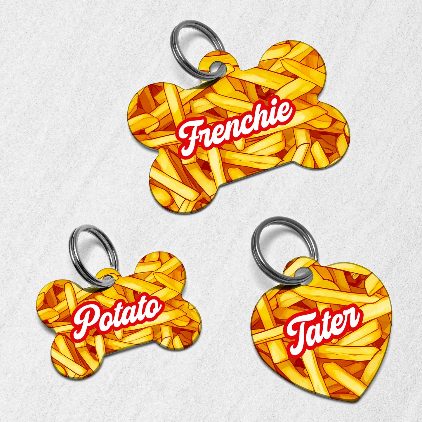 French Fries Dog Tag