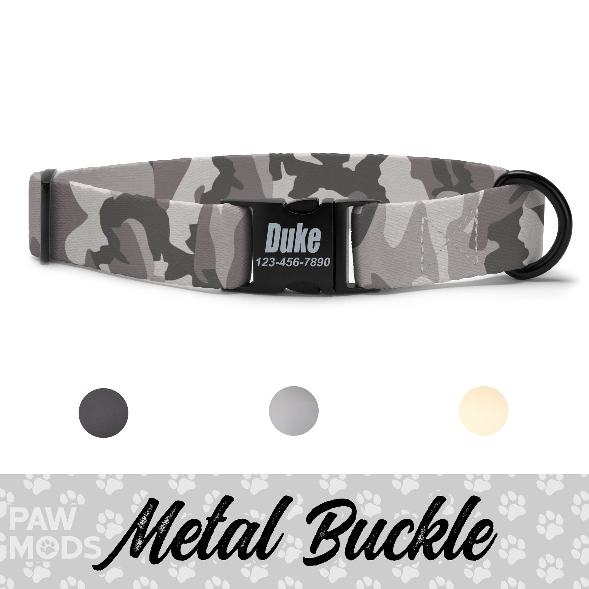 Gray Camo Dog Coller