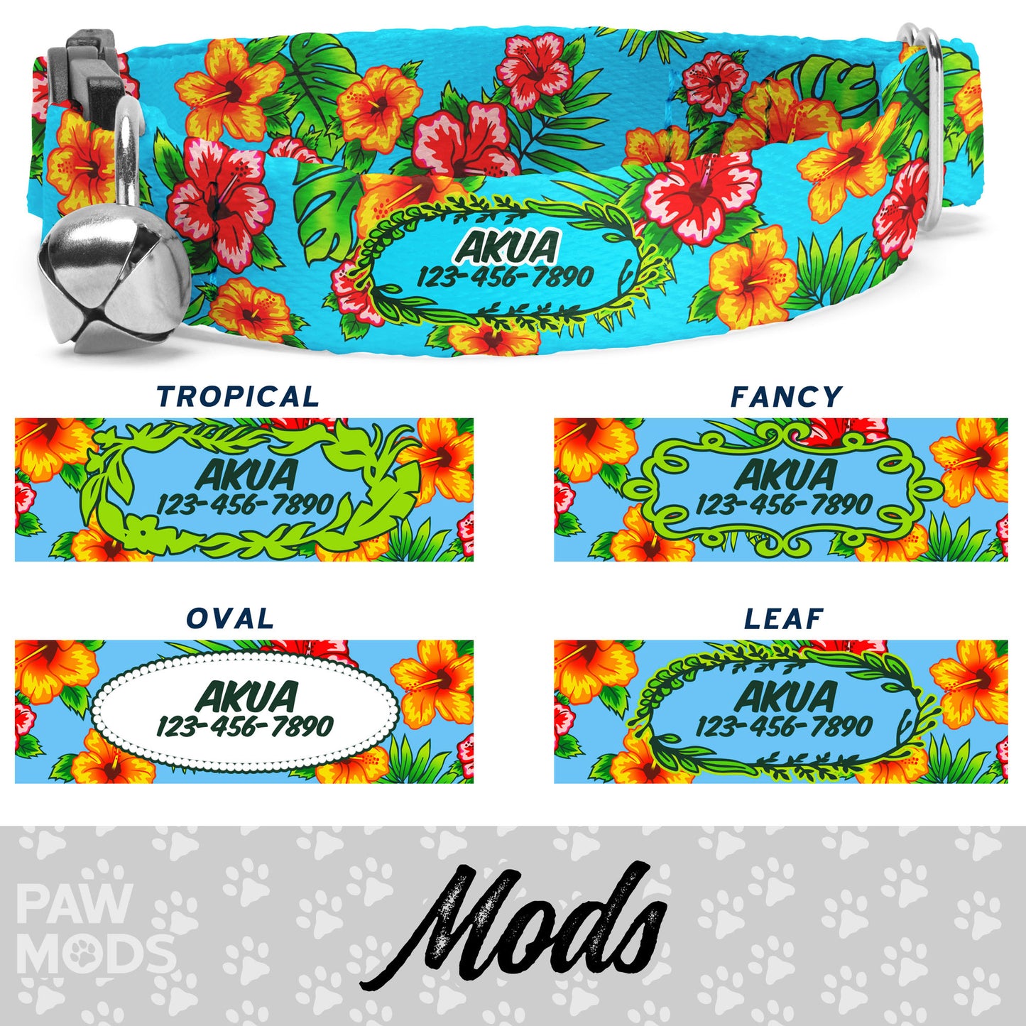 Hawaiian Floral Cat Collar