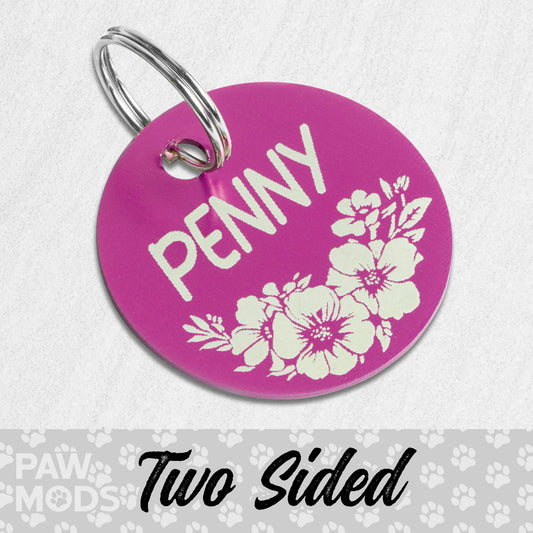 Floral Dog Tag