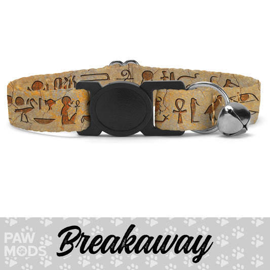 Egyptian Hieroglyphs Cat Collar