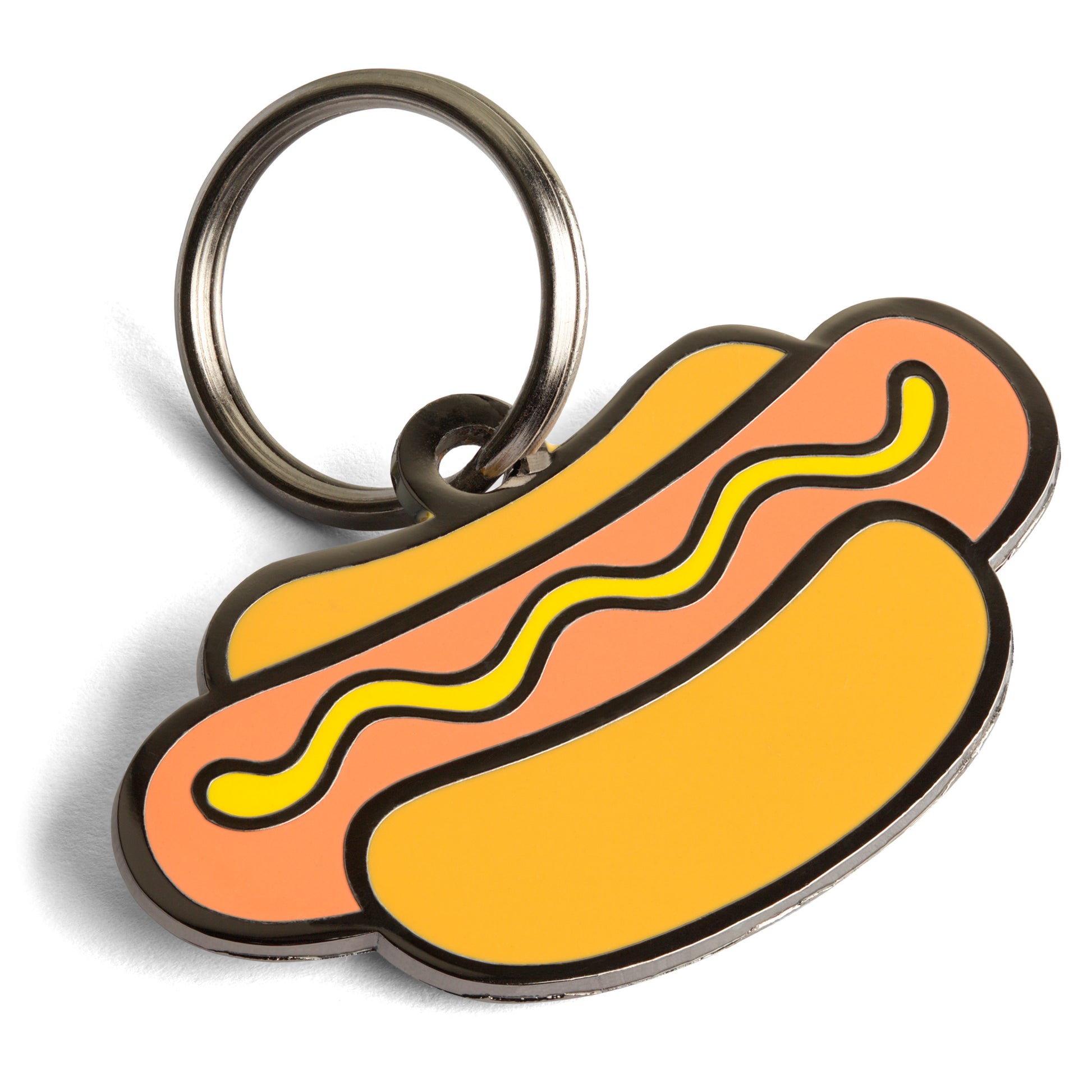 Hotdog Dog Tag - Custom Enamel Pet ID Tag