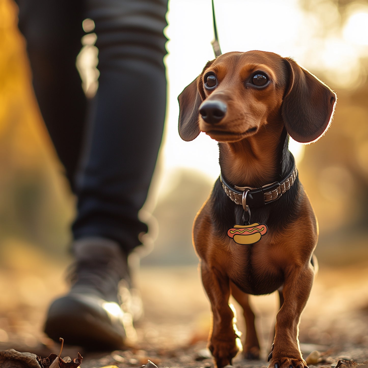 Hotdog Dog Tag - Custom Enamel Pet ID Tag