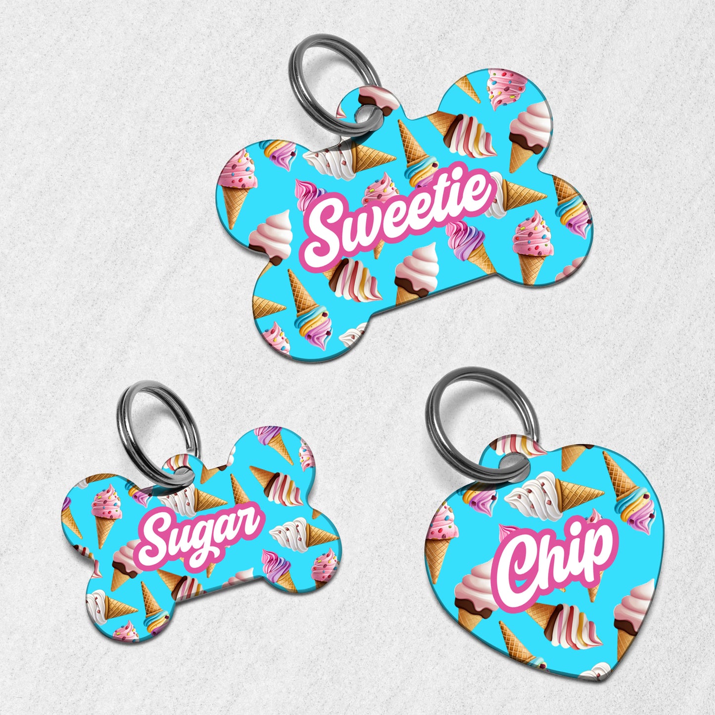 Ice Cream Dog Tag