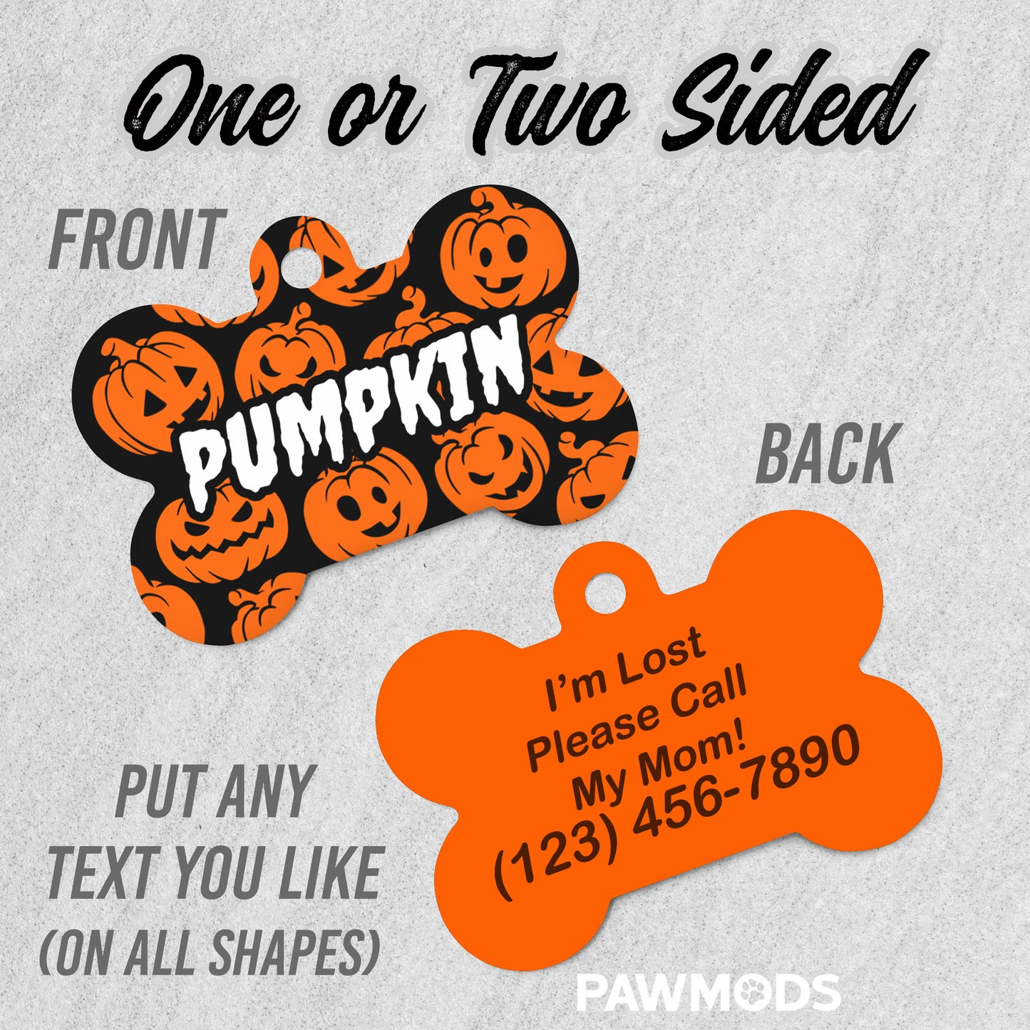 Jack O Lantern Dog Tag