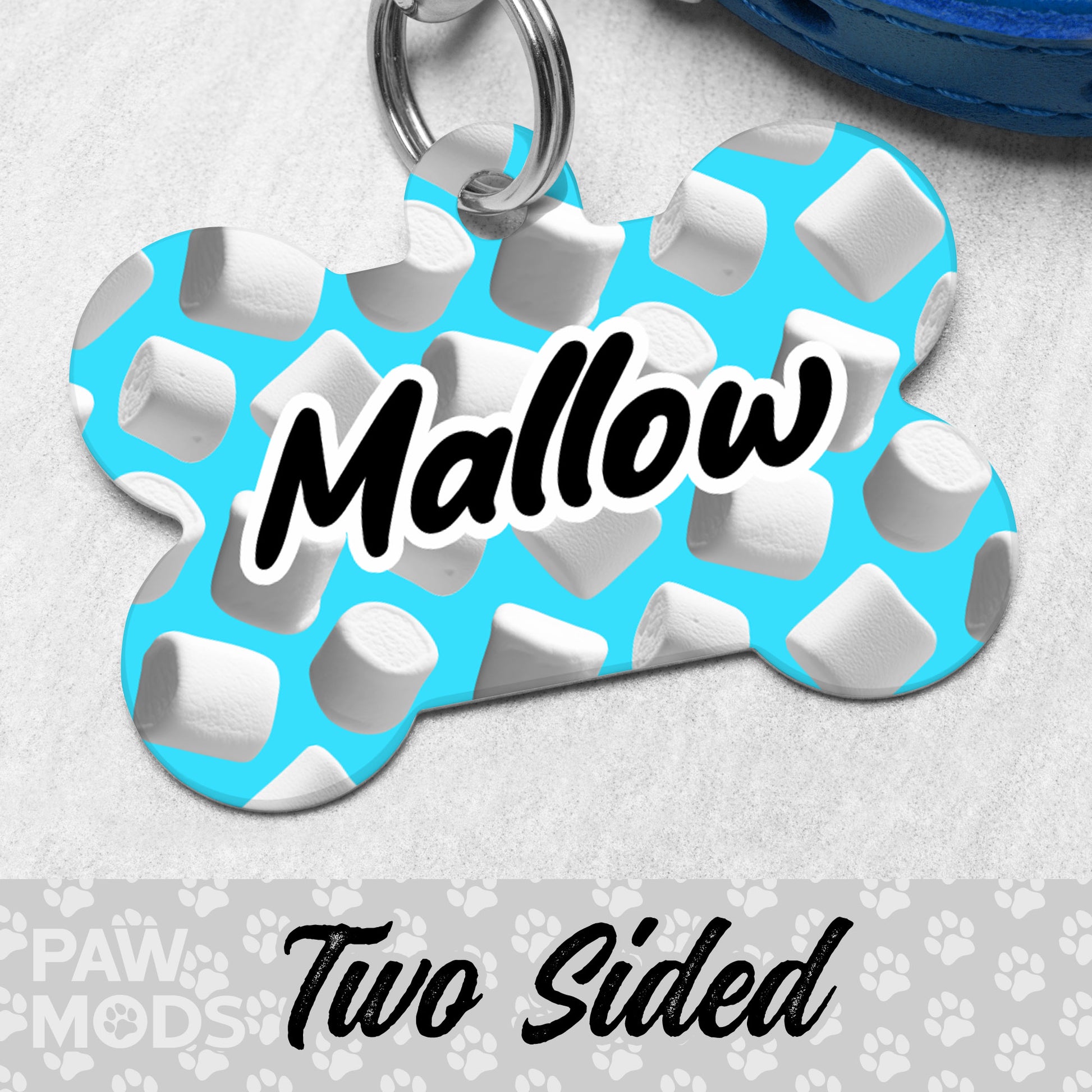 Marshmallow Dog Tag