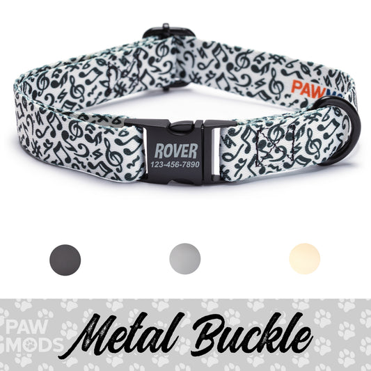 Music Notes Dog Collar