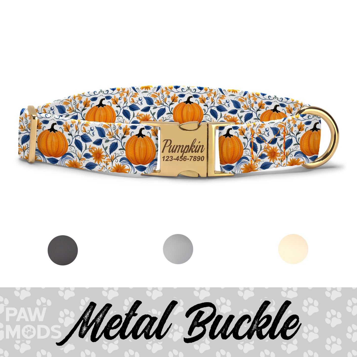 Pumpkin Dog Collar