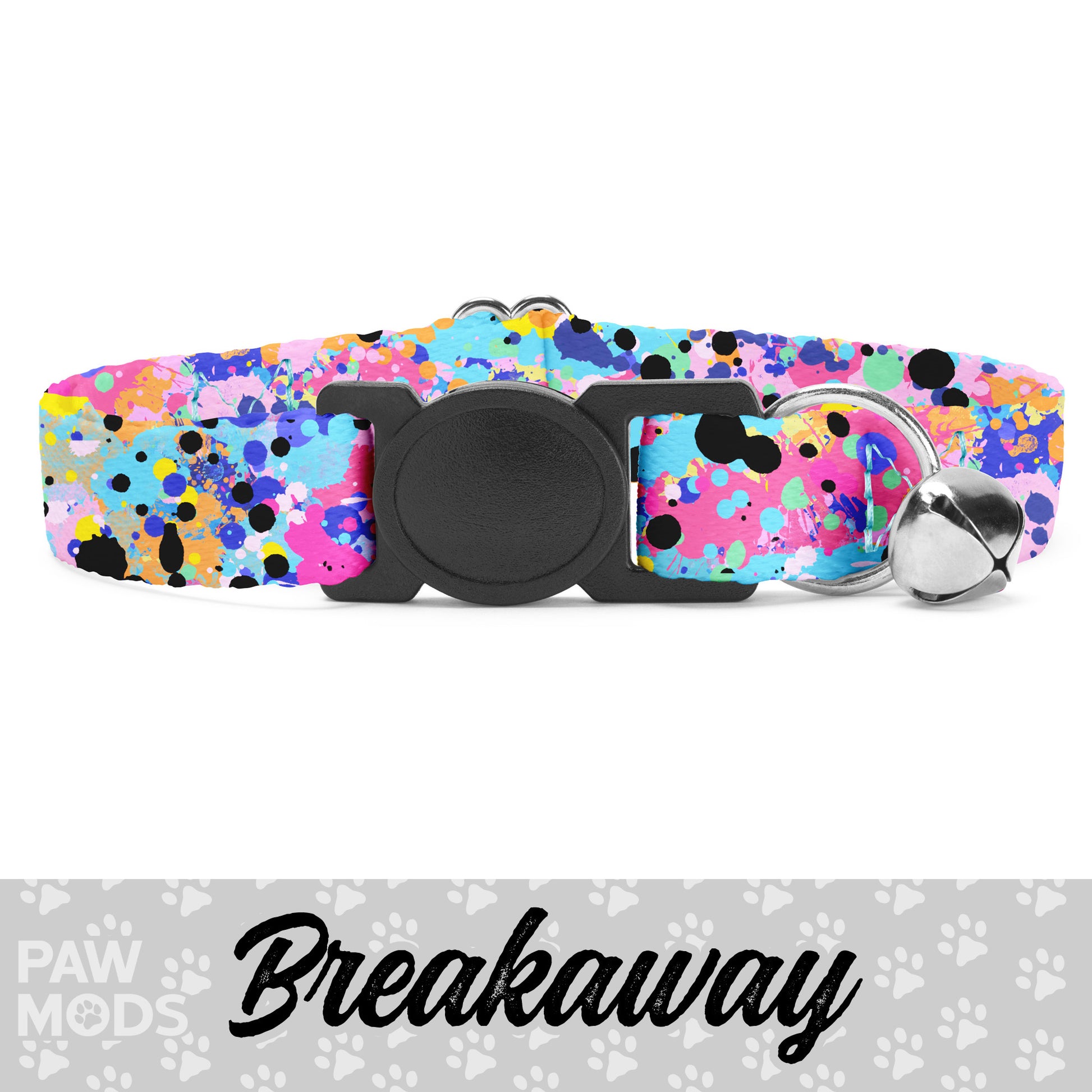 Paint Splatter Cat Collar