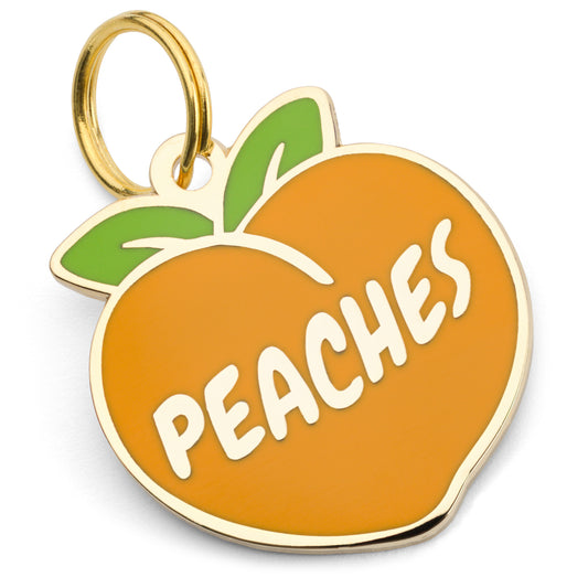 Peaches Enamel Dog Tag
