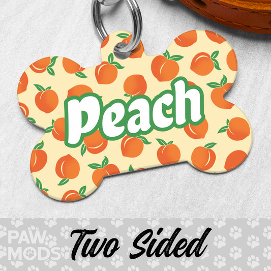 Peaches Orange Dog Tag