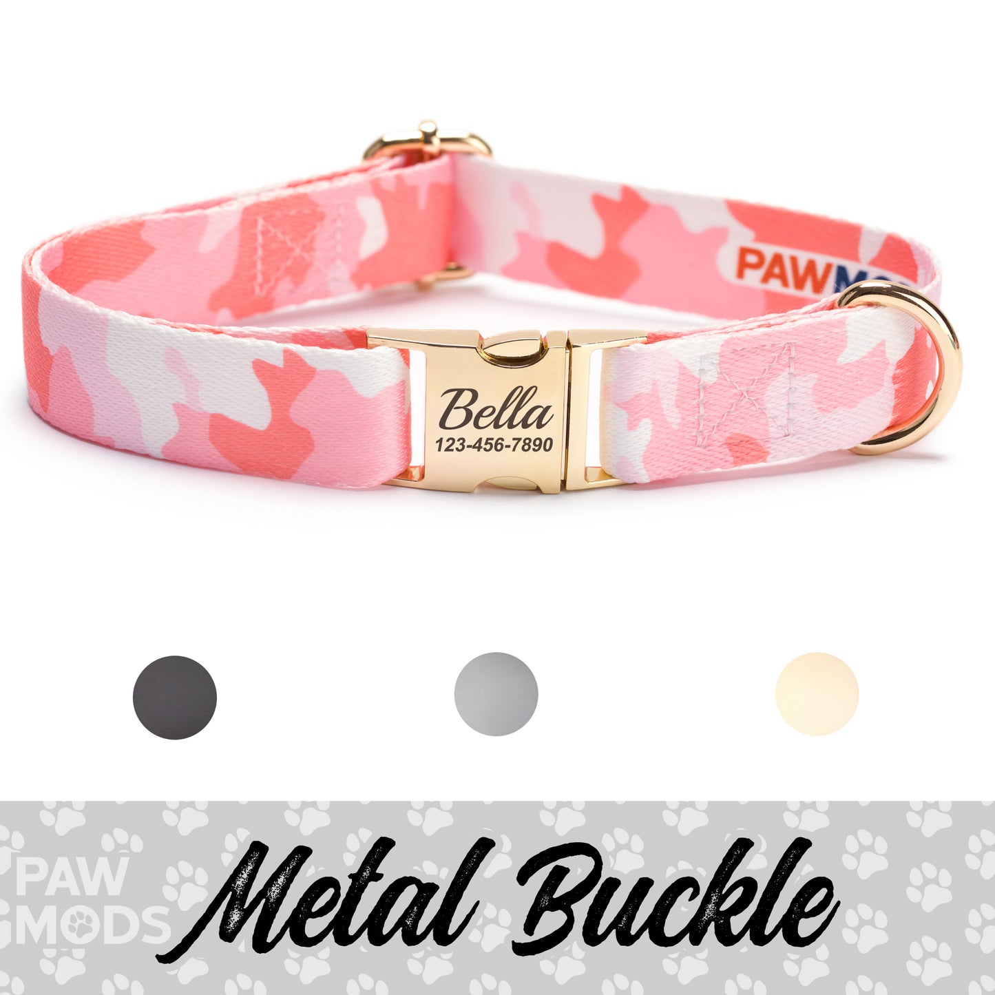 Pink Camo Dog Collar