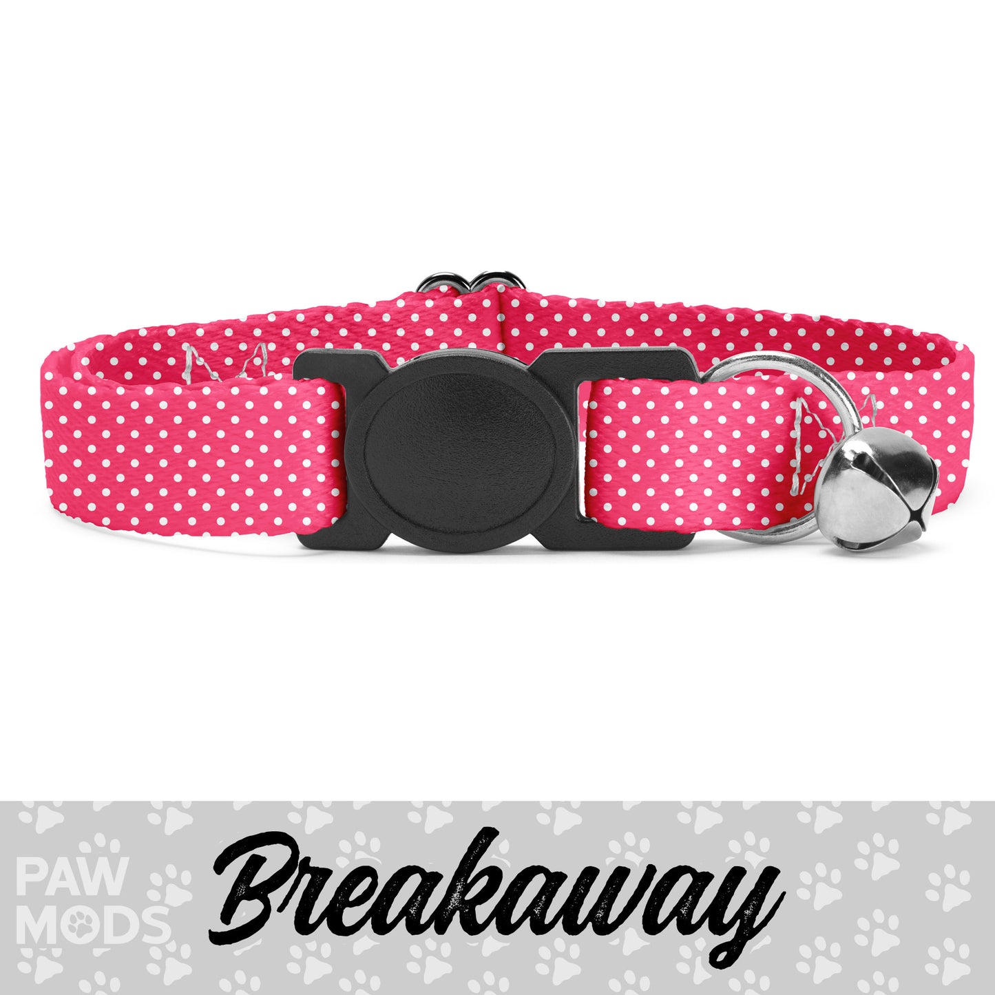 Pink Polka Dot Cat Collar