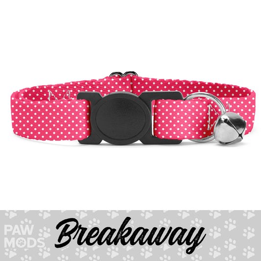 Pink Polka Dot Cat Collar