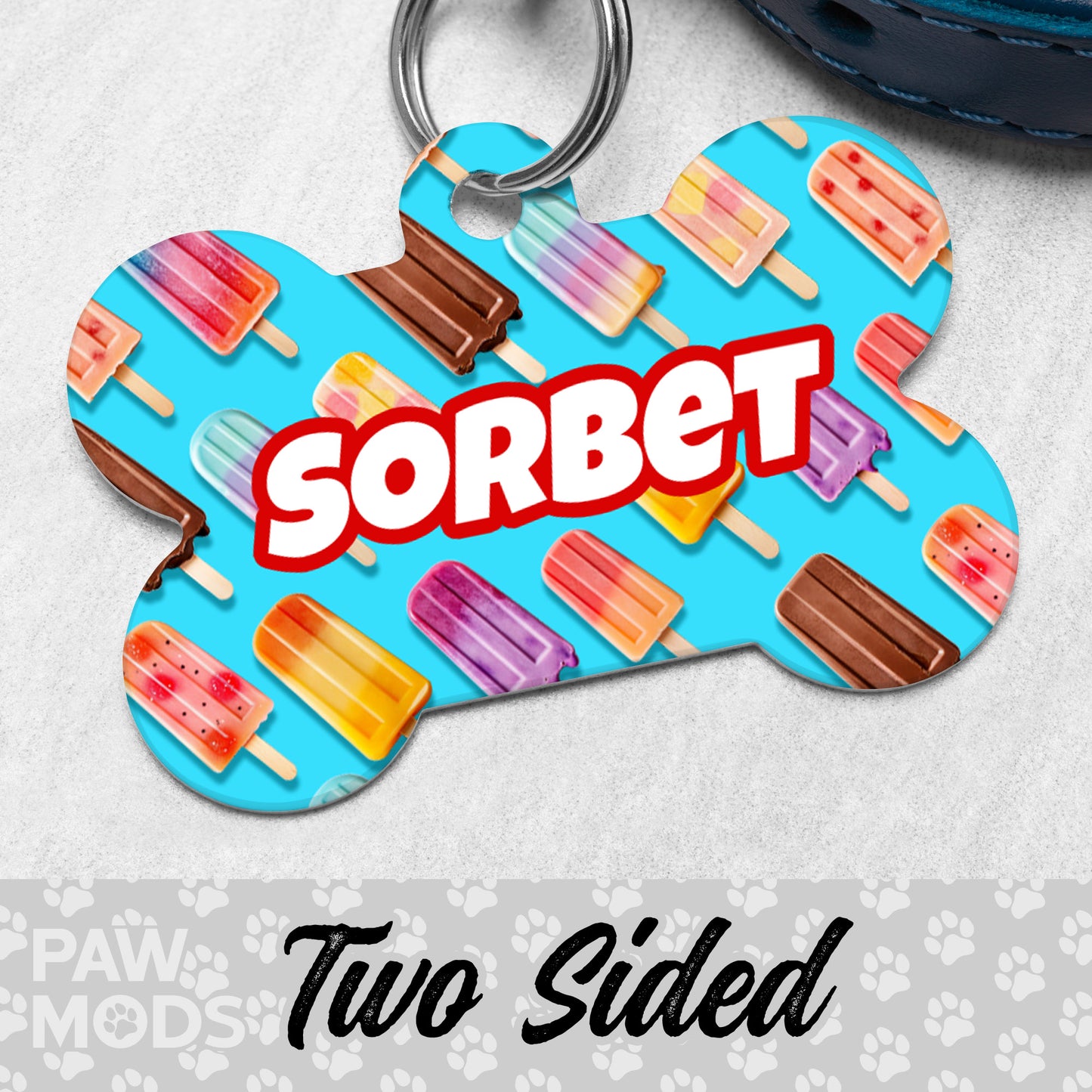 Ice Cream Dog Tag, Pop Ice Pet ID Tag