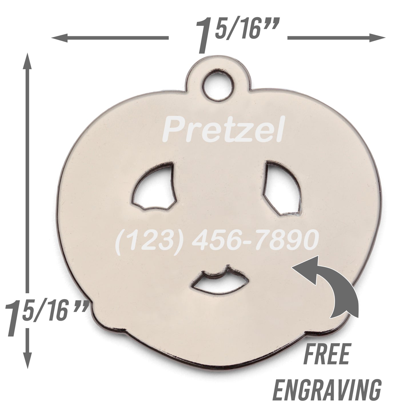 Pretzel Enamel Dog Tag - Custom Enamel Pet ID Tag
